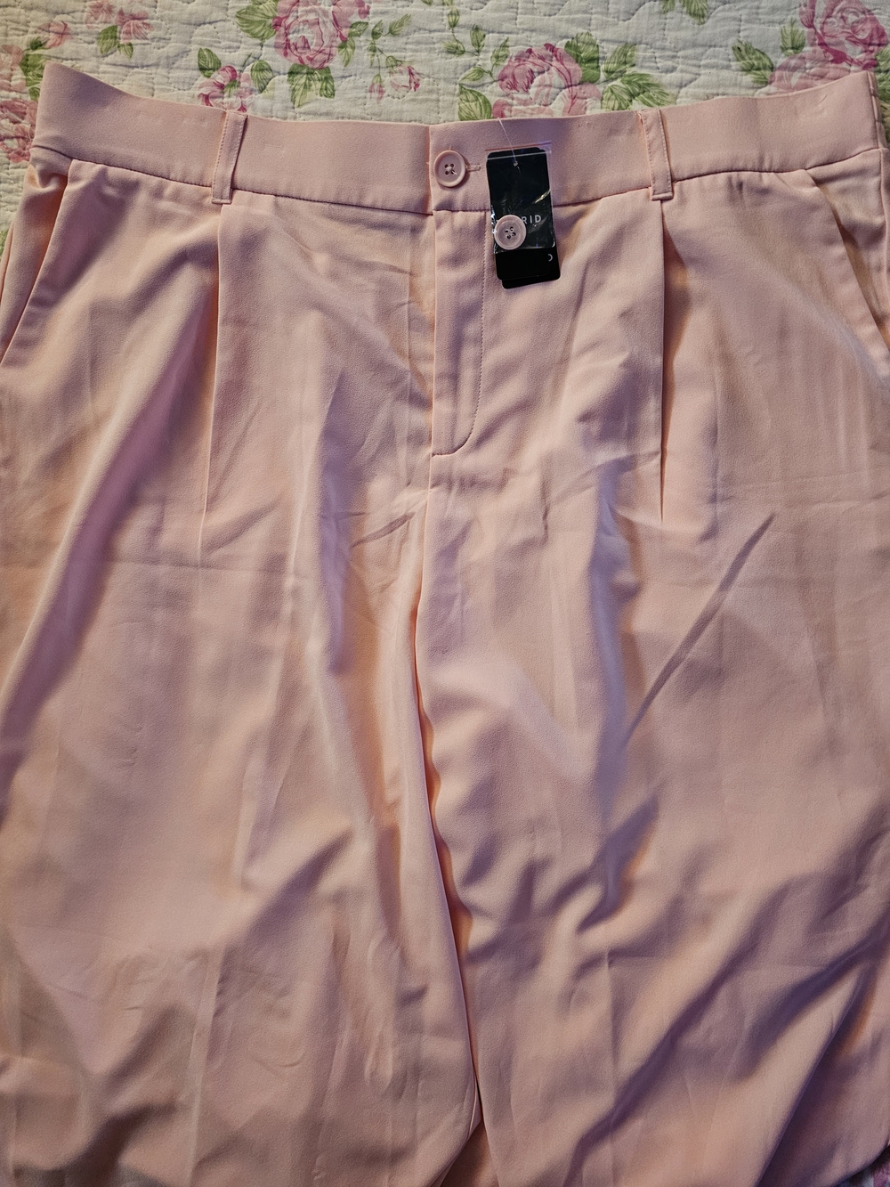torrid Wide-Leg High-Waist Pants in Light Pink